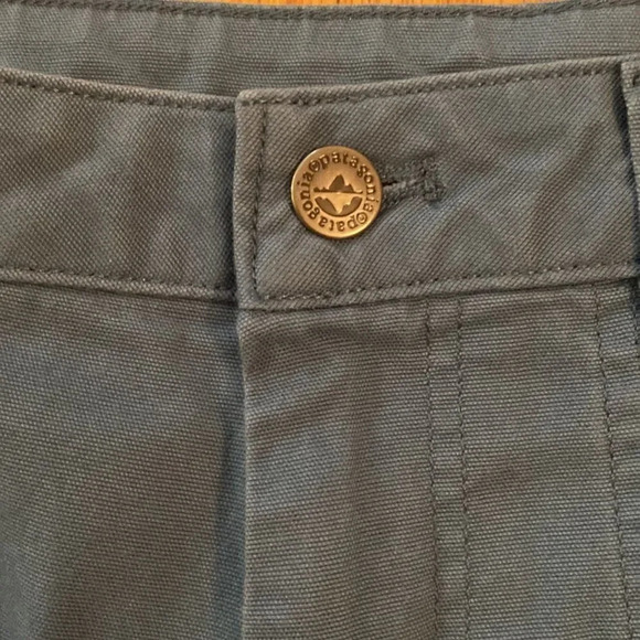 Patagonia sz 14 organic cotton jeans blue w/ Velcro back pockets, front pockets - Picture 2 of 9